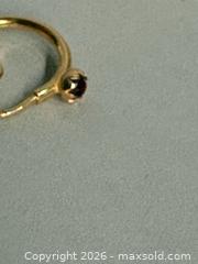 MaxSold Auction: 750 (18K) GOLD Hoop Earrings with Garnets - Marked - Toronto (Ontario, Canada) SELLER MANAGED Reseller Online Auction - Chesswood Drive