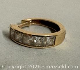 MaxSold Auction: Pair of 10K GOLD Hoop Earrings with Cubic Zirconia - Marked - Toronto (Ontario, Canada) SELLER MANAGED Reseller Online Auction - Chesswood Drive