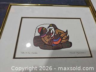 MaxSold Auction: 3 Norval Morrisseau Framed Paper Prints  - Toronto (Ontario, Canada) PARTNER MANAGED Reseller Online Auction - Coldwater