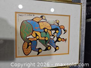 MaxSold Auction: 3 Norval Morrisseau Framed Paper Prints  - Toronto (Ontario, Canada) PARTNER MANAGED Reseller Online Auction - Coldwater