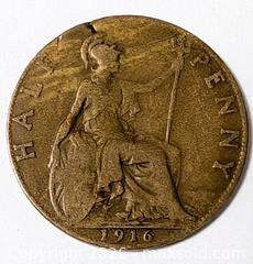 MaxSold Auction: 1916 HALF PENNY COIN - Kingston (Ontario, Canada) SELLER MANAGED Downsizing Online Auction - Rosemund Crescent