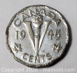 MaxSold Auction: 1945 CANADIAN FIVE CENT COIN - Kingston (Ontario, Canada) SELLER MANAGED Downsizing Online Auction - Rosemund Crescent