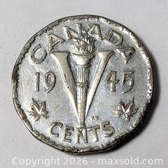 MaxSold Auction: 1945 CANADIAN FIVE CENT COIN - Kingston (Ontario, Canada) SELLER MANAGED Downsizing Online Auction - Rosemund Crescent