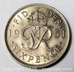 MaxSold Auction: 1951 SIXPENCE COIN - Kingston (Ontario, Canada) SELLER MANAGED Downsizing Online Auction - Rosemund Crescent