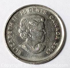MaxSold Auction: 2009 MEN'S OLYMPIC HOCKEY TEAM CANADIAN QUARTER - Kingston (Ontario, Canada) SELLER MANAGED Downsizing Online Auction - Rosemund Crescent