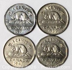 MaxSold Auction: CANADIAN NICKEL LOT OF 4 - Kingston (Ontario, Canada) SELLER MANAGED Downsizing Online Auction - Rosemund Crescent