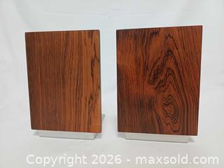 MaxSold Auction: Vintage MCM Rosewood Bookends  - Toronto (Ontario, Canada) PARTNER MANAGED Reseller Online Auction - Queen Street West