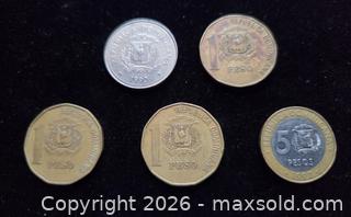 MaxSold Auction: Collection of Five (5) Coins from the Dominican Republic - Toronto (Ontario, Canada) SELLER MANAGED Estate Sale Online Auction - Spenvalley Drive