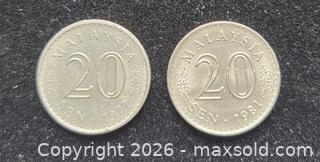 MaxSold Auction: Two Coins from Malaysia - Toronto (Ontario, Canada) SELLER MANAGED Estate Sale Online Auction - Spenvalley Drive