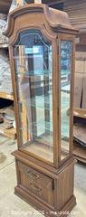 MaxSold Auction: Traditional Walnut Brown Wood Veneer Curio Cabinet - Lakeshore (Ontario, Canada) PARTNER MANAGED Estate Sale Online Auction - County Road 42