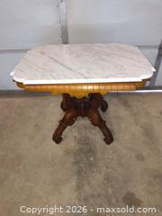 MaxSold Auction: Victorian Marble-Top Dining/Occasional Table with Carved Base - Lakeshore (Ontario, Canada) PARTNER MANAGED Estate Sale Online Auction - County Road 42