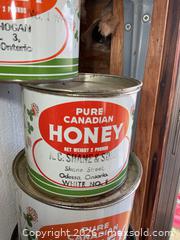 MaxSold Auction: Honey Tins A - Greater Napanee (Ontario, Canada) PARTNER MANAGED Downsizing Online Auction - Loyalist Parkway RR1