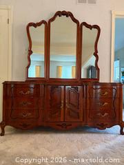 MaxSold Auction: French Provincial Cherry Dresser with Triple Mirror - Waterloo (Ontario, Canada) PARTNER MANAGED Estate Sale Online Auction - Winchester Drive