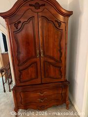 MaxSold Auction: French Provincial Cherry Wood Armoire - Waterloo (Ontario, Canada) PARTNER MANAGED Estate Sale Online Auction - Winchester Drive