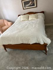 MaxSold Auction: Queen Traditional Brown Wood & Metal Bed Frame with Box Spring - Waterloo (Ontario, Canada) PARTNER MANAGED Estate Sale Online Auction - Winchester Drive