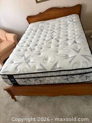 MaxSold Auction: Queen Traditional Brown Wood & Metal Bed Frame with Box Spring - Waterloo (Ontario, Canada) PARTNER MANAGED Estate Sale Online Auction - Winchester Drive