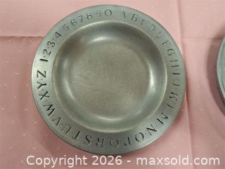 MaxSold Auction: 2 Pewter Plates - Newburgh (Ontario, Canada) SELLER MANAGED Charity/Fundraising Online Auction - Academy Street