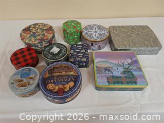 MaxSold Auction: Metal Tins - Newburgh (Ontario, Canada) SELLER MANAGED Charity/Fundraising Online Auction - Academy Street