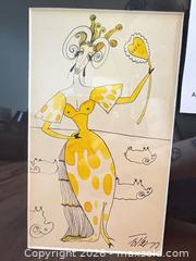 MaxSold Auction: Framed drawing by Toller Cranston - signed - Toronto (Ontario, Canada) PARTNER MANAGED Estate Sale Online Auction - Hi Mount Drive