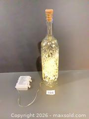 MaxSold Auction: Etched Floral Glass Wine Bottle Lamp with Warm White LED Lights - Ottawa (Ontario, Canada) SELLER MANAGED Downsizing Online Auction - Oaklawn Crescent