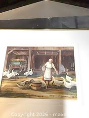 MaxSold Auction: Framed Landscape Print by T. Romance – Farm Scene with Geese - Ottawa (Ontario, Canada) SELLER MANAGED Downsizing Online Auction - Oaklawn Crescent