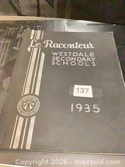 MaxSold Auction: Le Raconteur Westdale Secondary Schools Yearbook 1935 - Ottawa (Ontario, Canada) SELLER MANAGED Downsizing Online Auction - Oaklawn Crescent