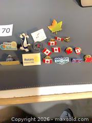 MaxSold Auction: Lot of 11-20 Mixed Metal Enamel Lapel Pins - Ottawa (Ontario, Canada) SELLER MANAGED Downsizing Online Auction - Oaklawn Crescent