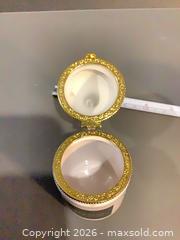 MaxSold Auction: Porcelain Trinket Box, 2022 Commemorative, Gold Trim - Ottawa (Ontario, Canada) SELLER MANAGED Downsizing Online Auction - Oaklawn Crescent