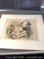 MaxSold Auction: Signed 'Taylor' Political Cartoon Lithograph, Matted - Ottawa (Ontario, Canada) SELLER MANAGED Downsizing Online Auction - Oaklawn Crescent