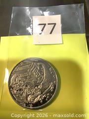 MaxSold Auction: Silver Commemorative Medallion with Hearts, Crown and Nautical Motifs - Ottawa (Ontario, Canada) SELLER MANAGED Downsizing Online Auction - Oaklawn Crescent