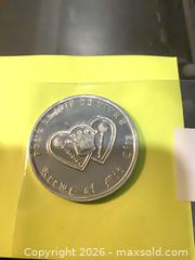 MaxSold Auction: Silver Commemorative Medallion with Hearts, Crown and Nautical Motifs - Ottawa (Ontario, Canada) SELLER MANAGED Downsizing Online Auction - Oaklawn Crescent