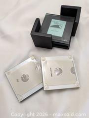 MaxSold Auction: Sarah Peyton Glass & Wood Coaster Set, Green/Smoked (Set of 4) - Victoria (British Columbia, Canada) SELLER MANAGED Reseller Online Auction - Island Highway (STORAGE)