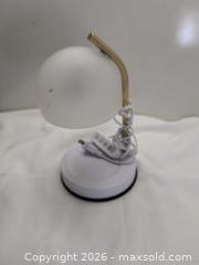 MaxSold Auction: White & Gold Frosted Glass Table/Desk Lamp, Dimmable, Remote - Victoria (British Columbia, Canada) SELLER MANAGED Reseller Online Auction - Island Highway (STORAGE)
