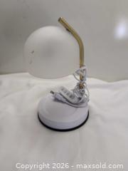 MaxSold Auction: White & Gold Frosted Glass Table/Desk Lamp, Dimmable, Remote - Victoria (British Columbia, Canada) SELLER MANAGED Reseller Online Auction - Island Highway (STORAGE)