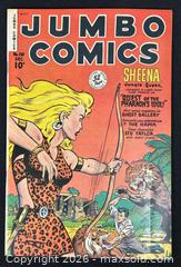 MaxSold Auction: Jumbo Comics No. 130 - Sheena (Fiction House, Dec, 10¢) - Ottawa (Ontario, Canada) PARTNER MANAGED Downsizing Online Auction - Fallowfield Road