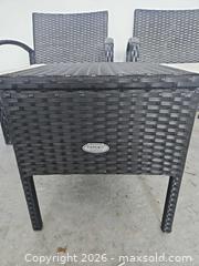 MaxSold Auction: PatioJoy 3-Piece Wicker Patio Set: 2 Armchairs + Side Table - Centre Hastings (Ontario, Canada) PARTNER MANAGED Estate Sale Online Auction - Mckenzie Street