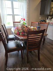 MaxSold Auction: Solid Wood Cherry Extendable Dining Set for 6 ITEMS ON TABLE NOT INCLUDED - Centre Hastings (Ontario, Canada) PARTNER MANAGED Estate Sale Online Auction - Mckenzie Street