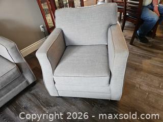 MaxSold Auction: Superstyle Light Gray Linen-Blend 3-Seat Sofa & Armchair - Centre Hastings (Ontario, Canada) PARTNER MANAGED Estate Sale Online Auction - Mckenzie Street