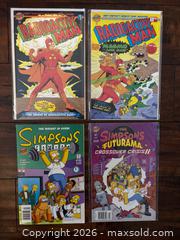 MaxSold Auction: Lot of 4 Bongo Comics Single-Issue Simpsons & Radioactive Man - Calgary (Alberta, Canada) SELLER MANAGED Downsizing Online Auction - Rundleville Drive Northeast