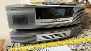 MaxSold Auction: Bose Wave Music System, FABULOUS SOUND; Clock/Alarm/Radio with CD Player, Silver - Surrey (British Columbia, Canada) SELLER MANAGED Estate Sale Online Auction - Canterbury Drive                