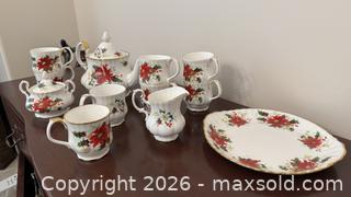 MaxSold Auction: Royal Albert Bone China Yuletide Tea Set (1996 Mark) - Surrey (British Columbia, Canada) SELLER MANAGED Estate Sale Online Auction - Canterbury Drive                