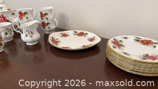 MaxSold Auction: Royal Albert Bone China Yuletide Tea Set (1996 Mark) - Surrey (British Columbia, Canada) SELLER MANAGED Estate Sale Online Auction - Canterbury Drive                