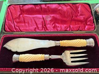 MaxSold Auction: Antique Sterling Fish Serving Set and Pitcher A - Vancouver (British Columbia, Canada) Estate Sale Online Auction - Balaclava Street