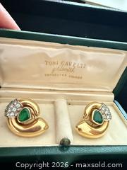 MaxSold Auction: Emerald earrings A - Vancouver (British Columbia, Canada) Estate Sale Online Auction - Balaclava Street