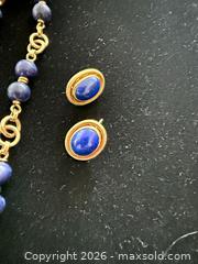 MaxSold Auction: Lapis lazuli and gold chain with earrings A - Vancouver (British Columbia, Canada) Estate Sale Online Auction - Balaclava Street