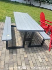 MaxSold Auction: Lifetime Picnic Table with Attached Benches B - Acton (Massachusetts, USA) Moving Online Auction - West Side Drive