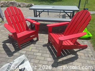 MaxSold Auction: Pair of Adirondack Chairs B - Acton (Massachusetts, USA) Moving Online Auction - West Side Drive