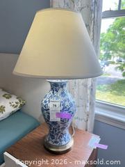 MaxSold Auction: Pair of Safavieh Blue & White Porcelain Table Lamps B - Acton (Massachusetts, USA) Moving Online Auction - West Side Drive