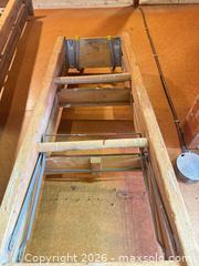 MaxSold Auction: 8 ft Wooden Single-Section Ladder with Top Hook D - Mississauga (Ontario, Canada) Estate Sale Online Auction - Teeswater Road