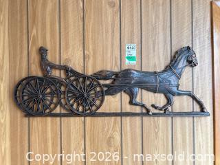 MaxSold Auction: Antique Bronze Metal Horse & Carriage Wall Decor B - Mississauga (Ontario, Canada) Estate Sale Online Auction - Teeswater Road